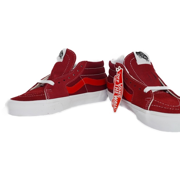 VANS SK8 MID RETRO SPORT MENS SNEAKERS (RED/WHITE) - Picture 4 of 5